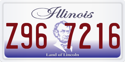 IL license plate Z967216