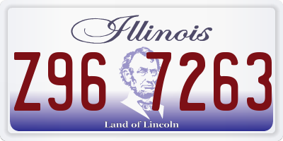 IL license plate Z967263