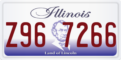 IL license plate Z967266