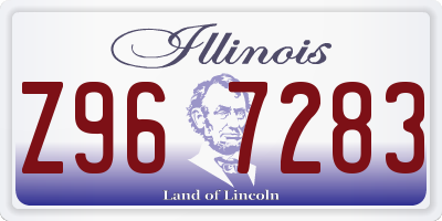 IL license plate Z967283