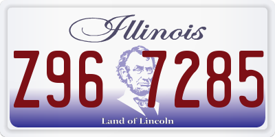 IL license plate Z967285