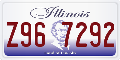 IL license plate Z967292