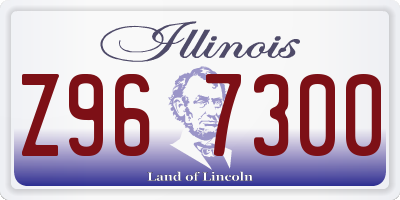 IL license plate Z967300
