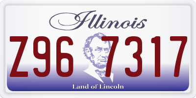 IL license plate Z967317