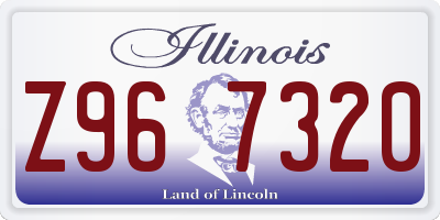IL license plate Z967320