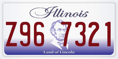 IL license plate Z967321