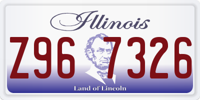 IL license plate Z967326
