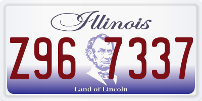 IL license plate Z967337