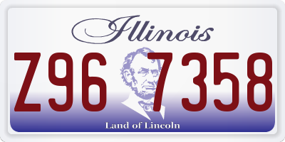 IL license plate Z967358