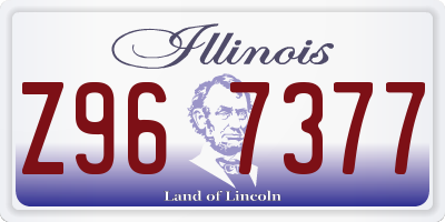 IL license plate Z967377
