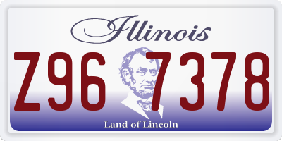 IL license plate Z967378