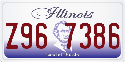 IL license plate Z967386