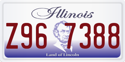IL license plate Z967388