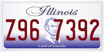 IL license plate Z967392