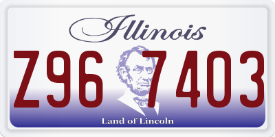 IL license plate Z967403