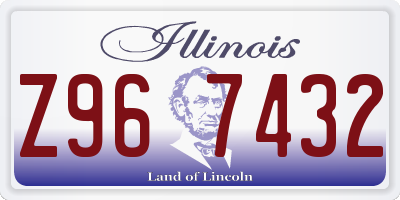 IL license plate Z967432
