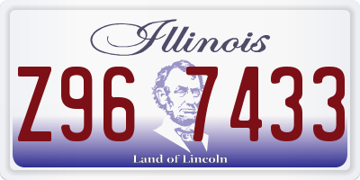 IL license plate Z967433