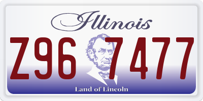 IL license plate Z967477