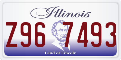 IL license plate Z967493