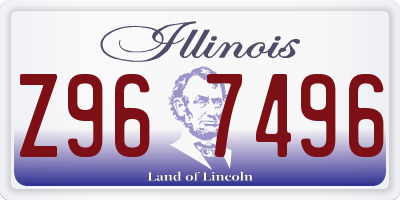 IL license plate Z967496