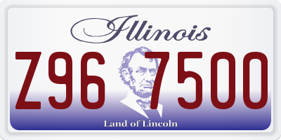 IL license plate Z967500