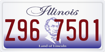 IL license plate Z967501