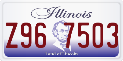 IL license plate Z967503