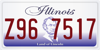IL license plate Z967517