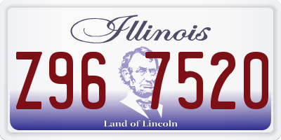 IL license plate Z967520
