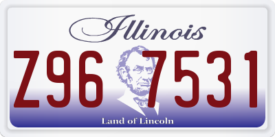 IL license plate Z967531
