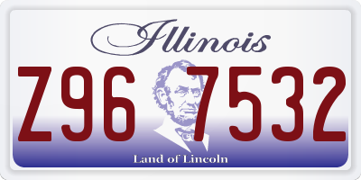 IL license plate Z967532