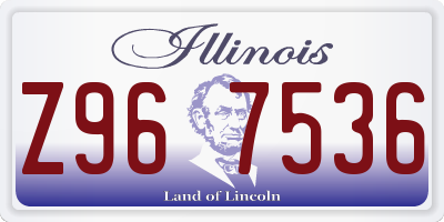 IL license plate Z967536