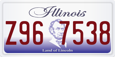 IL license plate Z967538