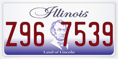 IL license plate Z967539