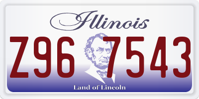 IL license plate Z967543