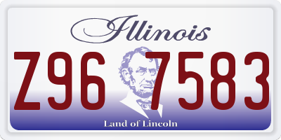 IL license plate Z967583