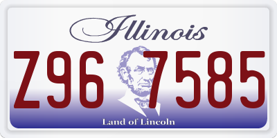 IL license plate Z967585