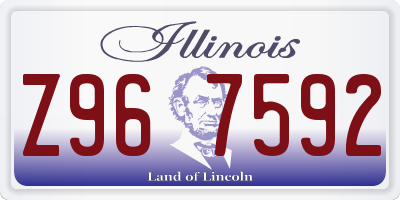 IL license plate Z967592