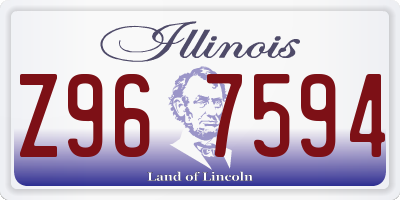 IL license plate Z967594