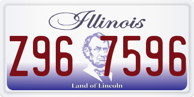 IL license plate Z967596