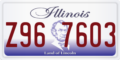 IL license plate Z967603