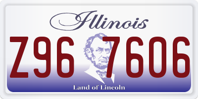 IL license plate Z967606