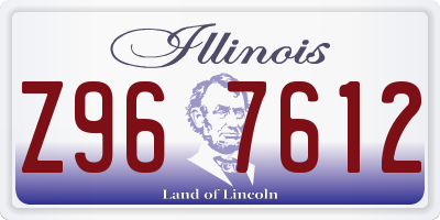 IL license plate Z967612
