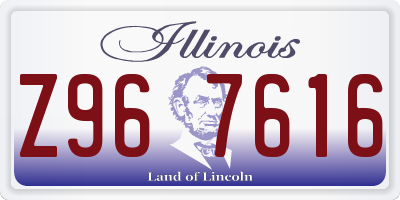 IL license plate Z967616