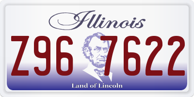 IL license plate Z967622
