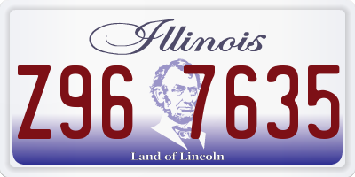 IL license plate Z967635