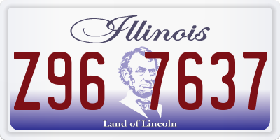 IL license plate Z967637