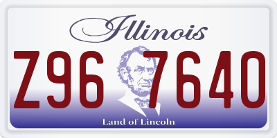 IL license plate Z967640