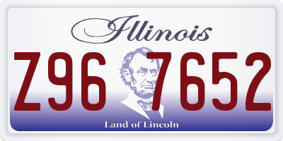 IL license plate Z967652