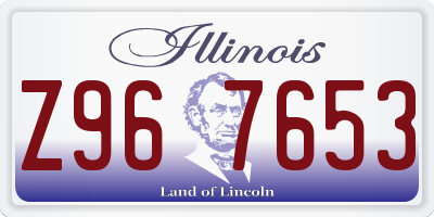 IL license plate Z967653